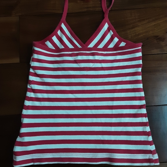 TOMMY HILFIGER GIRLS PINK AND WHITE HALTER TOP 4 - Picture 2 of 4